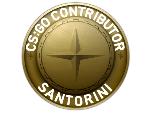 Santorini Map Coin